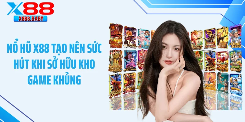 Nổ hũ X88 tạo nên sức hút khi sở hữu kho game khủng